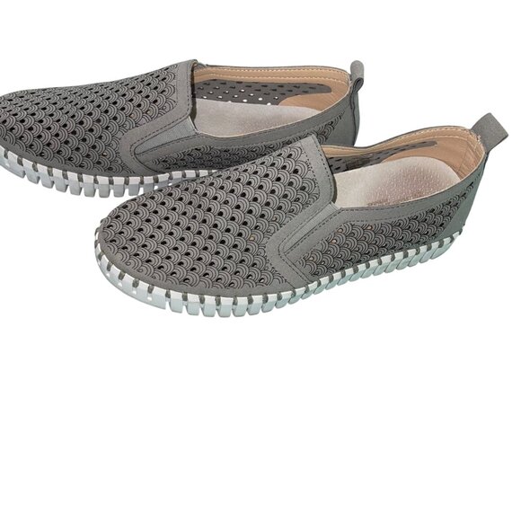 Ilse Jacobsen Womens Flat Size 39 Gray Tulip Slip On Low Top Leather Casual - Picture 5 of 9